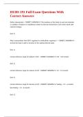 HUBS 191 Full Exam Questions With Correct Answers&period;