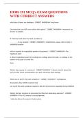 HUBS 191 MCQ-s EXAM QUESTIONS WITH CORRECT ANSWERS