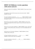 HPHY 323 Midterm 1 review questions with correct answers