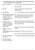 Pathophysiology Exam 1 Rasmussen SU2020 &vert; Latest Update With Complete Solutions 2025&vert;2026