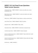 HPHY 323 Lab Final Exam Questions With Correct Answers