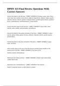 HPHY 323 Final Review Questions With Correct Answers