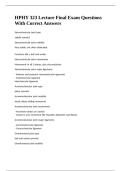 HPHY 323 Lecture Final Exam Questions With Correct Answers 