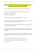 40 Hour RBT Training&colon; &lpar;5&rpar; Describing Behavior Questions with Correct Answers