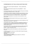 SCRIBEAMERICA OP FINAL EXAM QUESTIONS 2025 