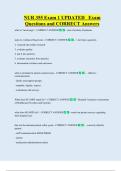 NUR 355 Exam 1 UPDATED   Exam  Questions and CORRECT Answers 