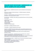 GALEN NUR 210 EXAM 1 MODULES 1-3 WITH COMPLETE SOLUTIONS