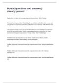 Doula &lpar;questions and answers&rpar; already passed