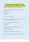Soil Science 301 UPDATED ACTUAL    Exam Questions and CORRECT Answers