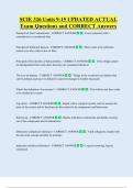 SCIE 326 Units 9-15 UPDATED ACTUAL    Exam Questions and CORRECT Answers 