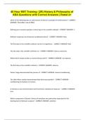40 Hour RBT Training&colon; &lpar;2R&rpar; History & Philosophy of ABA Questions with Correct Answers &vert; Rated a&plus;