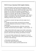 NUR 311 Exam 3 Questions With Complete Solutions