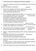 CPH Practice Exam 1 Questions And Answers &vert; Updated 