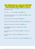MTL 200 Final Exam  ACTUAL UPDATED     Exam Questions and CORRECT Answers 