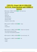 CMN 574 - Exam 1 QG &num;1 UPDATED  ACTUAL  Exam Questions and CORRECT  Answers