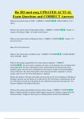 Rn 202   Bundled Exam Questions WITH  CORRECT Answers