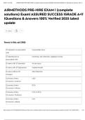 AIRMETHODS PRE-HIRE EXAM &vert; &lpar;complete solutions&rpar; Exam&vert; ASSURED SUCCESS &vert;GRADE A&plus;&excl;&excl; &vert;Questions & Answers 100&percnt; Verified 2025 latest update
