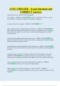 ATTC UPDATED    Exam Questions and  CORRECT Answers 