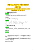 DMV CALIFORNIA PERMIT TEST     2025 &sol; 2026  QUESTIONS WITH CORRECT VERIFIED ANSWERS   &vert; 100&percnt; PASS &lpar;A&plus; CERTIFIED&rpar; 