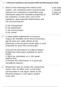 CPH Exam Questions And Answers With Verified Solutions 2026