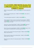 Y3 ANATOMY&sol; PREP BOOK Question Mod  1 UPDATED ACTUAL  Exam Questions and  CORRECT Answers 