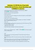 Anatomy Y3 M5 Review Prep book  UPDATED ACTUAL  Exam Questions and  CORRECT Answers
