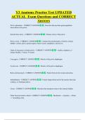 Y3 Anatomy Practice Test UPDATED  ACTUAL  Exam Questions and CORRECT  Answers 