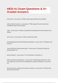 HESI A1 Exam Questions & A&plus; Graded Answers