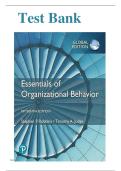 Test Bank For Essentials of Organizational Behavior&comma; 15th Edition By Stephen Robbins&comma; Timothy A&period; Judge&vert; 9781292406664&vert; All Chapters 1-17&vert; LATEST 2025