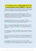 C773 Practice Test A UPDATED ACTUAL   Exam Questions and CORRECT Answers 