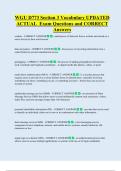 WGU D773 Section 3 Vocabulary UPDATED  ACTUAL  Exam Questions and CORRECT  Answers