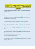 WGU C773 - Important Sections UPDATED  ACTUAL  Exam Questions and CORRECT  Answers 