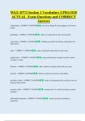 WGU D773 Section 1 Vocabulary UPDATED  ACTUAL  Exam Questions and CORRECT  Answers 