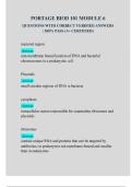 PORTAGE BIOD 101 MODULE 6  QUESTIONS WITH CORRECT VERIFIED ANSWERS   &vert; 100&percnt; PASS &lpar;A&plus; CERTIFIED&rpar;