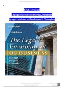 SOLUTION MANUAL The Legal Environment of Business&comma; 14th Edition by Roger E&period; Meiners&comma; Verified Chapters 1 - 22&comma; Complete
