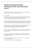 BOMI Fundamentals of Facilities Management - CHPT 1 exam with verified answers