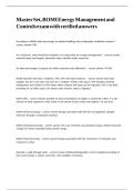 Master Set&comma; BOMI Energy Management and Controls exam with verified answers