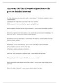 Anatomy 260 Test 2 Practice Questions with precise detailed answers
