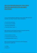 NRS 2010 PATHOPHYSIOLOGY&colon; FINAL EXAM PRACTICE QUESTIONS WITH ACCURATE SOLUTIONS&excl;&excl;