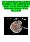 TEST BANK FOR EXPLORING ANATOMY & PHYSIOLOGY IN THE LABORATORY 4TH EDITION BY ERIN C. AMERMAN| | ALL CHAPTERS 1-29| LATEST UPDATE 2025/2026 A+