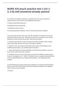 NURS 410 psych practice test 1 &lpar;ch 1-3&comma; 5-6&rpar; well answered already passed