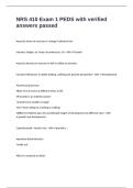 NRS 410 Exam 1 PEDS with verified answers passed