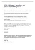 NRS 410 Exam 1 questions and answers rated A&plus; passed