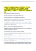 CELLULAR RESPIRATION POGIL EXAM &lpar;ACTUAL 2025&sol;2026&rpar; QUESTIONS WITH ACCURATE CORRECT ANSWERS &vert; GRADED A