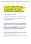 EXAM REVIEW ENGLISH&colon; THE ODYSSEY EXAM &lpar;ACTUAL 2025&sol;2026&rpar; QUESTIONS WITH ACCURATE CORRECT ANSWERS &vert; GRADED A&plus;