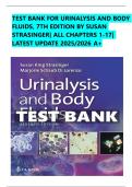 TEST BANK FOR URINALYSIS AND BODY FLUIDS&comma; 7TH EDITION BY SUSAN STRASINGER&vert; ALL CHAPTERS 1-17&vert; LATEST UPDATE 2025&sol;2026 A&plus;