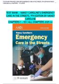 TEST BANK - NANCY CAROLINE&rsquo;S EMERGENCY CARE IN THE STREETS&comma; 9TH EDITION BY NANCY CAROLINE CHAPTERS 1 - 53 &vert; ALL CHAPTERS 2025 A&plus;