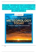 Test Bank - Meteorology Today&colon; An Introduction to Weather&comma; Climate&comma; and the Environment 13th Edition &lpar;C&period; Donald Ahrens&comma; 2022&rpar; All Chapters 1-20&vert; Latest Edition 2025&sol;2026 A&plus;