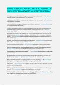GUEST SERVICE GOLD TEST WITH ALL CORRECT & 100% VERIFIED ANSWERS|ALREADY GRADED A+