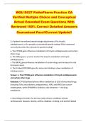 WGU D027 PathoPharm Practice OA  Verified Multiple Choice and Conceptual  Actual Emended Exam Questions With  Reviewed 100% Correct Detailed Answers  Guaranteed Pass!!Current Update!! 